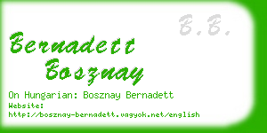 bernadett bosznay business card